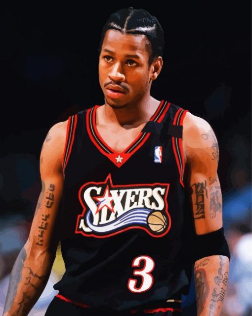 Allen Iverson paint by number