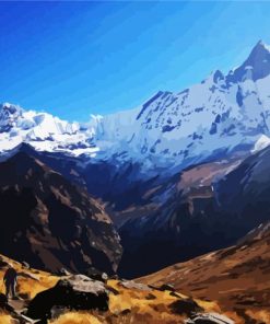 Annapurna Mountains paint by number