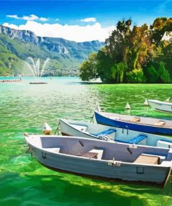 Annecy Lake Landscapes paint by number