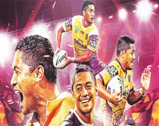 Anthony Milford NRL paint by numbers