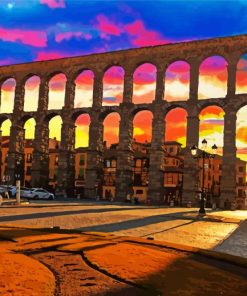 Aqueduct Of Segovia Monument paint by numbers