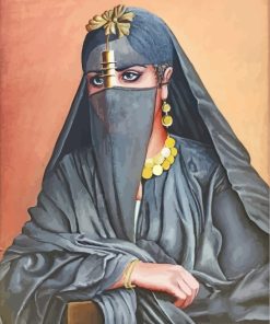 Arabian Muslim Lady paint by number
