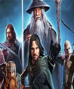 Aragorn And Lord Of The Rings Characters Art paint by number