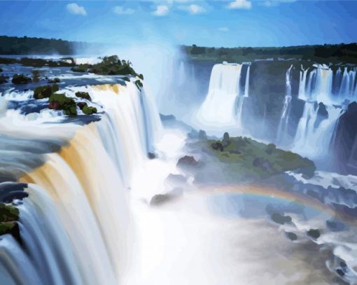 Argentina Iguazu Falls paint by numbers