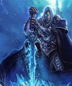 Arthas Menethil With His Sword paint by numbers