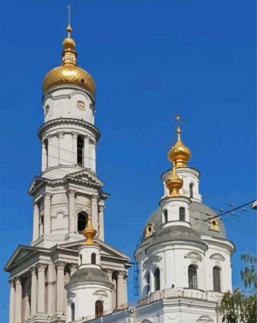 Assumption Cathedral Kharkiv paint by number