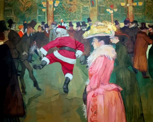 At The Moulin Rouge The Dance Tolouse Lautrec paint by number