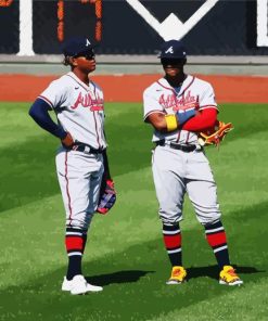 Atlanta Braves Players paint by number