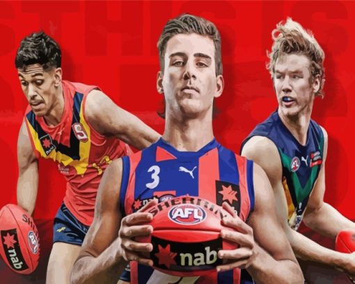 Australian Football League Sport Players paint by numbers