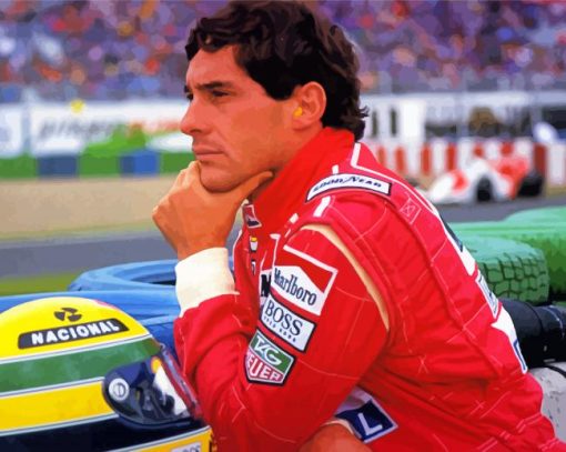 Ayrton Senna Racing Driver paint by number