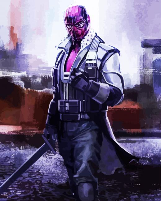 Baron Zemo Captain America Civil paint by numbers