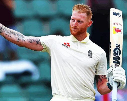 Ben Stokes Cricketer paint by number