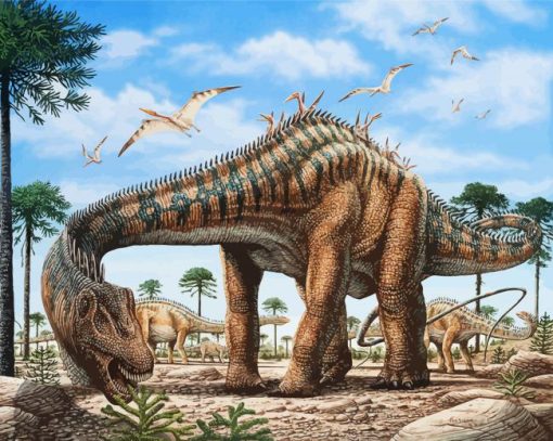 Big Diplodocus Dinosaur paint by number