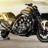 Black And Gold Yamaha VMax paint by number