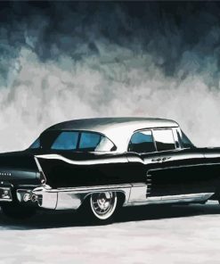 Black Classic Cadilac Car paint by numbers