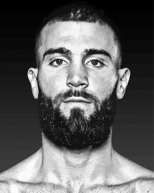 Black And White Caleb Plant paint by numbers