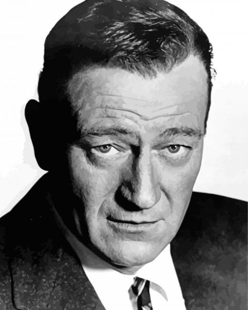 Black And White John Wayne paint by number