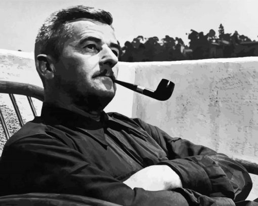 Black And White William Faulkner paint by numbers
