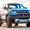 Blue Ford Ranger paint by number