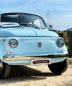 Blue Vintage Fiat paint by numbers