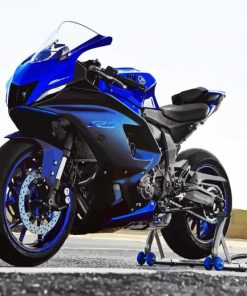 Blue Yamaha YZF R7 paint by numbers