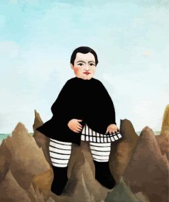 Boy On The Rocks Henri Rousseau paint by number