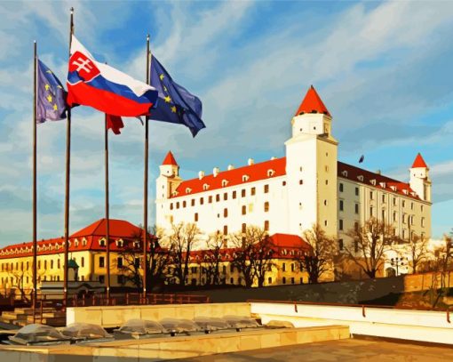 Bratislava Castle Slovakia paint by numbers