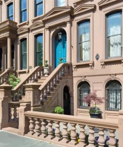 Brownstone House In New Jersey paint by numbers