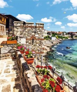 Bulgaria Sozopol Town paint by number