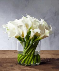Calla Lily Glass Vase paint by numbers