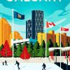 Canada Calgary Poster paint by number