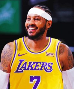 Carmelo Anthony Lakers Basketball Player paint by number
