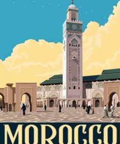 Casablanca Morocco Poster paint by number