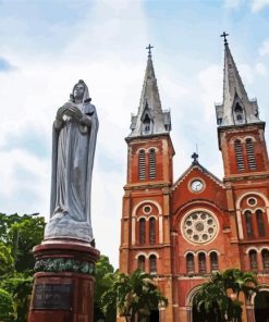 Cathedral In Hochi Minh City Saigon paint by numbers