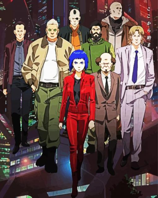 Characters Of Ghost In The Shell Arise Anime paint by number