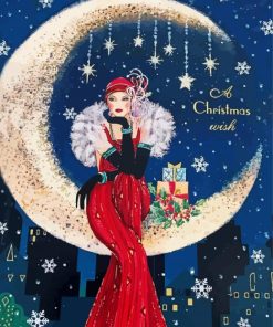 Christmas Deco Lady paint by numbers
