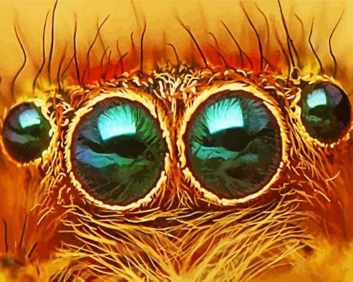 Close Up Spider Eye paint by number