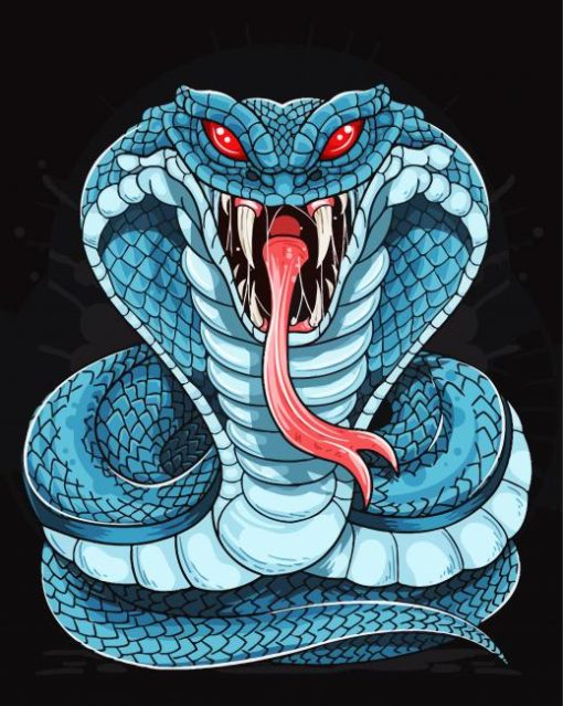 Cobra Snake Art paint by numbers