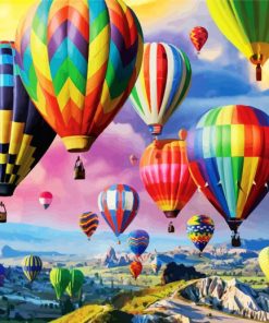 Colorful Airballoons paint by numbers