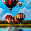 Colorful Hot Airballoons paint by numbers
