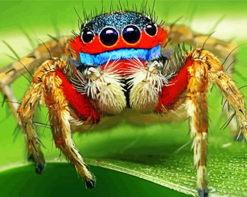 Colorful Spider Insect paint by number