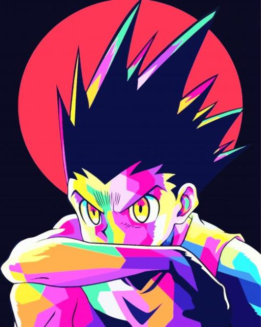 Colorful Gon Freecss paint by numbers