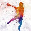 Colors Splash Lacrosse Player paint by numbers