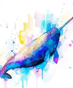 Colors Splash Narwhal paint by number