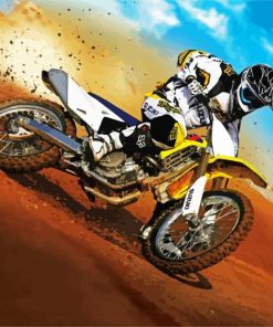 Cool Motocross paint by number