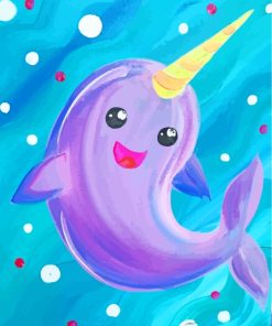 Cute Narwhal Art paint by number