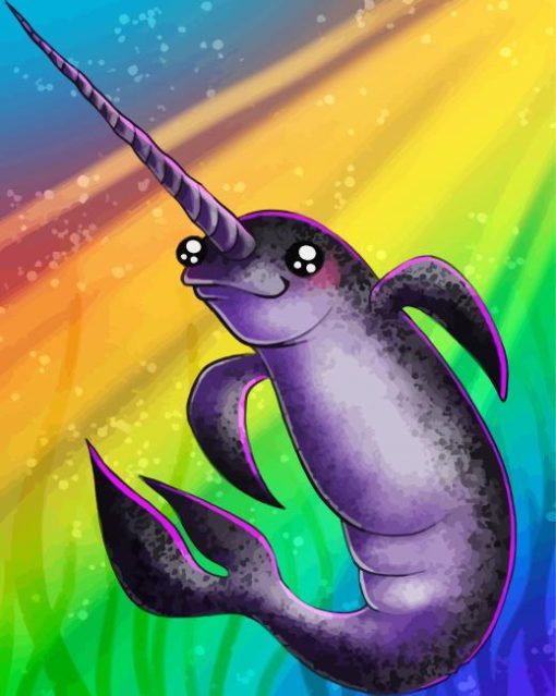 Cute Narwhal Art paint by number