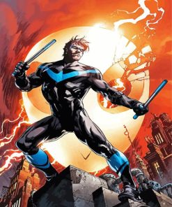 DC Comic Nightwing Hero paint by numbers