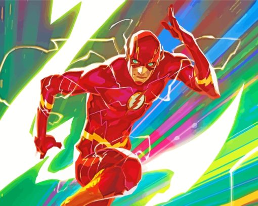 Dc Flash Hero paint by number