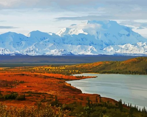Denali National Park And Preserve Alaska paint by number
